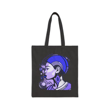 Load image into Gallery viewer, Colors of Africa Queen Sista #10 Purple 100% Cotton Canvas Tote Bag 15" x 16"