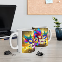 Load image into Gallery viewer, Mardi Gras Mask Ribbon #7 Mug AI-Generated Artwork 11oz mug