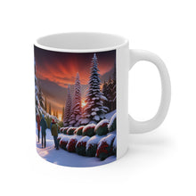 Load image into Gallery viewer, Winter Scene That time of Year caroling  #4 Mug 11oz mug AI-Generated Artwork
