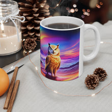 Load image into Gallery viewer, Beautiful Owl Standing in a Sea of Colors #2 Mug 11oz mug AI-Generated Artwork