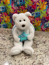 Load image into Gallery viewer, Ty Beanie Buddy Star Bear Blue Angel Wings Blue Star (Retired)