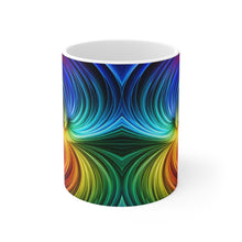Load image into Gallery viewer, Bright Rainbow Swirls in Motion #5 Mug 11oz mug AI-Generated Artwork