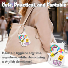 Load image into Gallery viewer, HESUSLA Cat Silicone Case for Touchland Hand Sanitizer Spray with Keychain&Charms,Compatible with Power Mist & Glow Mist 1 FL Oz/30ML for Touchland Case,Cute Travel Cover Sleeve Accessory (White Cat)