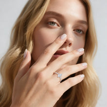 Load image into Gallery viewer, VA JENT Marquise Ring for Women, 1CT Cubic Zirconia 925 Sterling Silver Engagement Wedding Band, Promise Ring Size6