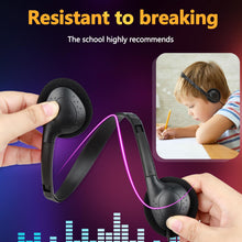 Load image into Gallery viewer, YFSFQS USB C Headphones Bulk 25 Pack for Classroom School Kids,USB Type C Headphones Class Set Compatible with Pad Smartphones Black (B)