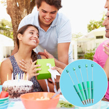 Load image into Gallery viewer, DASTTUIS 150 Pieces DIY Beadable Pen Kit – 50 Plastic Ballpoint Pens with Refills & Bags – School Supplies, Office Accessories & Decorative Items for Students & Teachers (Cyan)