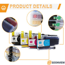 Load image into Gallery viewer, SOONVIEW SP01 SP-1 Extra High Capacity Sublimation Ink Cartridges Set Compatible with Brother SP-1 (SP1) Sublimation Printer (Black-100mL, Cyan-50mL, Magenta-50mL, Yellow-50mL)