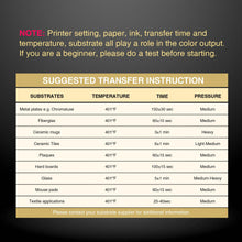 Load image into Gallery viewer, A-SUB Sublimation Paper 11x17 Inch 110 Sheets ONLY Compatible with Sublimation Printer and Sublimation Ink 125g