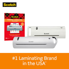 Load image into Gallery viewer, Scotch Thermal Laminating Pouches, 200 Count, Clear, 3 mil., Ideal Office or School Supplies, Fits Letter Sized Paper (8.9 in. × 11.4 in.)