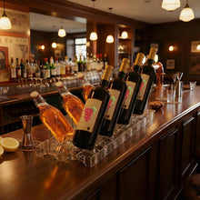 Load image into Gallery viewer, Aidmi Clear Acrylic Wine Rack, Modular Stackable Countertop Wine Bottle Holder with Leaf Shaped Support, Multi Purpose Versatile Wine Display Stand for Home Bar Party Daily Organizing (2pcs)