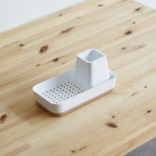 Load image into Gallery viewer, M= MINIMALSCULPT = Boat Multi-Purpose Storage, Sink Caddy, Utensil Holder, Desk Organizer, Toothbrush Holder, Make up Holder (White)