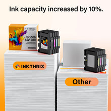 Load image into Gallery viewer, INKTHRIX Version 3.09 SG500 Sublimation Ink Cartridges Compatible for Sawgrass SG500 SG1000 Printers, with Nano-Level Chips, Compatible with firmware Versions 3.09 and Below (BK/C/M/Y, 4-Pack)