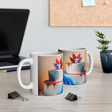 Load image into Gallery viewer, Happy 4th of July Cake Celebration #12 Ceramic 11oz mug AI-Generated Artwork