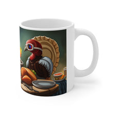 Load image into Gallery viewer, Happy Thanksgiving Don't Touch Me Turkey All Dressed up and Nowhere to Go Ceramic Coffee Mug 11oz