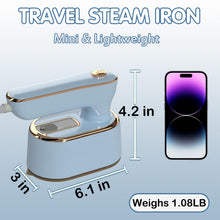 Load image into Gallery viewer, Travel Steamer Iron for Clothes - Portable Ironing Machine Small Size Portable Steamer Travel College Dorm Home Essentials (SkyBlue)
