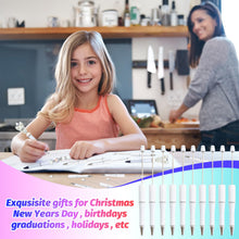 Load image into Gallery viewer, DASTTUIS 150 Pieces DIY Beadable Pen Kit – 50 Plastic Ballpoint Pens with Refills & Bags – School Supplies, Office Accessories & Decorative Items for Students & Teachers (White)