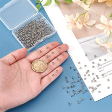 Load image into Gallery viewer, UNICRAFTALE 300Pcs Rondelle Beads Stainless Steel Spacer Beads 4mm Flat Round Beads 2mm Hole Disc Beads Loose Beads Smooth Beads Metal Beads for DIY Bracelet Necklace Jewelry Making