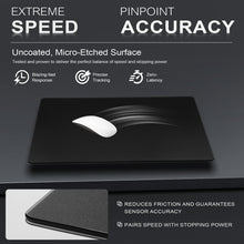 Load image into Gallery viewer, Tempered Glass Gaming Mouse Pad Large (15.7x11.8) – Fast Speed Surface Glass Mousepad for Esports & Office, Smooth Glide, Durable Hard Mat with Anti-Slip Base,Black