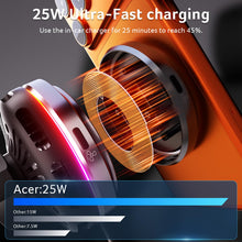 Load image into Gallery viewer, acer Qi2.2 25W for MagSafe Car Mount Charger, Wireless Car Charger with Cooling Fan & Backlight, Vent Phone Mount with 45W Car Adapter, 360°Rotation Magnetic Phone Holder for iPhone 17/16/15/14/13