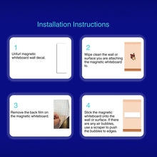 Load image into Gallery viewer, Magnetic Whiteboard Wall Decal 39” x 18” Peel and Stick Dry Erase Contact Paper with 55 Magnetic Letters Self Adhesive for Home, Office or Playroom