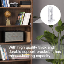 Load image into Gallery viewer, Rierdge 50 Pcs Plastic Locking Shelf Pins 6mm, 5/8 Clear Plastic Locking Shelf Support Peg Clips for 6mm Diameter Peg Hole & 5/8 Inch Cabinet Shelf