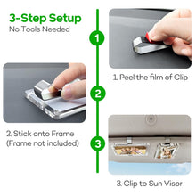 Load image into Gallery viewer, 6-Pack Premium Stainless Steel Clips with 3M Adhesive – DIY Car Sun Visor Mounting Kit for Photo Frames (Not Included), Strong Hold Accessory for Custom Displays, Versatile for Home & Office & Use