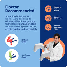 Load image into Gallery viewer, Squatty Potty The Original Bathroom Toilet Stool - Adjustable 2.0, Convertible to 7" or 9" Height with Removable Topper for Adults and Kids White