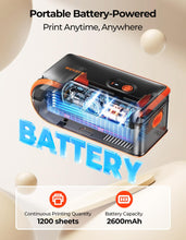 Load image into Gallery viewer, MUNBYN MC240 Bluetooth Thermal Label Printer with Battery, Built-in Paper Bin, Portable Wireless 4×6 Shipping Label Printer, Compatible with iOS, Android, Windows, Mac, Works for Small Business