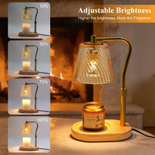 Load image into Gallery viewer, Candle Warmer Lamp with Timer Dimmable, Adjustable Wavy Clear Lamp Candle Warmer for Scented Candles, Housewarming Gift for Spring Home Decor, Women Mom Birthday Gifts with Charming Box & 2 Bulbs