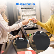 Load image into Gallery viewer, MUNBYN Receipt Printer P068, 3 1/8" 80mm Direct Thermal Printer, POS Printer with Auto Cutter - Thermal Receipt Printer with USB Serial Ethernet Windows Driver ESC/POS Support Cash Drawer