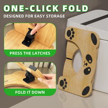 Load image into Gallery viewer, Foldable Bamboo Toilet Stool for Adults and Kids, Cute Poop Stool for Bathroom, 7 Inches Squatting Potty, No Assembly Required