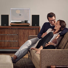 Load image into Gallery viewer, ANGELS HORN Vinyl Record Player, Hi-Fi System Bluetooth Turntable Players with Stereo Bookshelf Speakers, Built-in Phono Preamp, Belt Drive 2-Speed, Adjustable Counterweight, AT-3600L