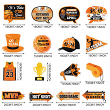 Load image into Gallery viewer, Let The Madness Begin Basketball Photo Props College Basketball Party Photo Booth Props Kit Basketball Themed Party Photography Decoration Supplies 30 Pieces