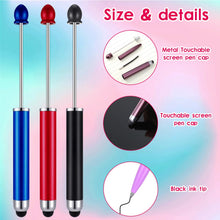 Load image into Gallery viewer, Engrowtic 90 Pcs Beadable Pens Kit, Include 30 Pcs 2 in 1 Plastic Stylus Beadable Pens Foil Thank You Cards with 30 Resealable Packaging Bags for School Office Party Supply Gifts