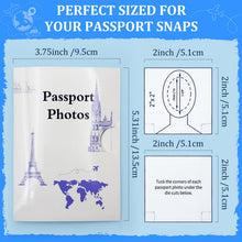 Load image into Gallery viewer, 200 Pack Passport Photo Holder with Closed Design, Thick Paper with Glossy & Matte Coating, 5.31x3.54 Inches, 2 Slots for Passport Photos - for Office, Travel & Customer Delivery