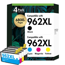 Load image into Gallery viewer, 962XL 962 9010 9015 Ink Cartridges Combo Pack: Replacement for HP Ink 962XL Black and 962 Color Combo Pack for HP OfficeJet Pro 9020 9018 9025 9012 9014 9016 9019 9022 9026 9027 9028 9029 Printer