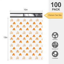 Load image into Gallery viewer, JinRuiKJ Yellow Heart Printed Poly Mailer 10x13 100 Pack - Shipping Bags for Clothing, Strong Thick and Self Adhesive Mailing Bags - Cute Packaging Bags for Small Business
