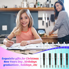 Load image into Gallery viewer, DASTTUIS 150 Pieces DIY Beadable Pen Kit – 50 Plastic Ballpoint Pens with Refills & Bags – School Supplies, Office Accessories & Decorative Items for Students & Teachers (Black and White)