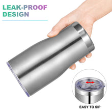 Load image into Gallery viewer, 20oz Tumbler Stainless Steel Tumbler Cup with Lid And Straw Vacuum Insulated Double Wall Travel Coffee Mug(Stainless 12 Pack)