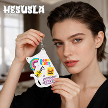 Load image into Gallery viewer, HESUSLA Cat Silicone Case for Touchland Hand Sanitizer Spray with Keychain&Charms,Compatible with Power Mist & Glow Mist 1 FL Oz/30ML for Touchland Case,Cute Travel Cover Sleeve Accessory (White Cat)
