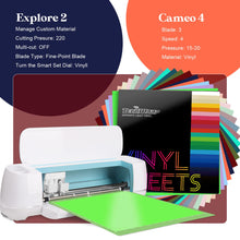 Load image into Gallery viewer, TECKWRAP Matte Permanent Adhesive Vinyl 12" x 12" 16 Sheets/Pack Craft Adhesive Vinyl Precut Sheets for Scrapbooking, Craft Cutters,Sign Plotters