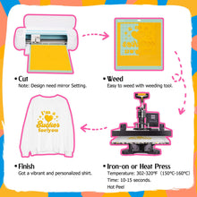 Load image into Gallery viewer, TECKWRAP 3D Puff Vinyl Heat Transfer Vinyl Sheets, 15 Sheets 12"x10" Iron-on Vinyl for T-Shirts, Clothes, Bags and More, Compatible with Most Cutter Machines, Easy to Cut & Weed