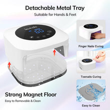 Load image into Gallery viewer, Lavinda UV LED Nail Lamp, Cordless Nail Lamp 54W Rechargeable Nail Dryer Gel Polish Light with Large LCD Display, Professional Gel Curing Lamp with 4 Timer Setting Auto Sensor for Salon and Home