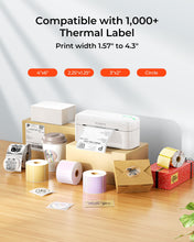 Load image into Gallery viewer, MUNBYN Bluetooth Thermal Label Printer RealWriter RW402B, 4x6 Shipping Label Printer for Small Business, Compatible with Android, iPhone and Windows, Mac, Chromebook, Ebay, USPS, FedEx, Shopify