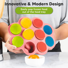 Load image into Gallery viewer, KeaBabies Silicone Food Freezer Trays with Lid, 2oz x 10 Pods Baby Food Storage Containers, Easy Puree Meal Prep, Breast Milk Silicone Freezer Molds, Dishwasher, Microwave Safe, BPA-Free (Blossom)