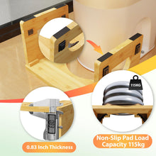 Load image into Gallery viewer, Foldable Bamboo Toilet Stool for Bathroom – Poop Stool for Adults & Kids,Adjustable 7-9 Inches with Non-Slip Layer, Improves Posture & Comfort (Primary)
