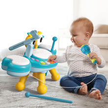 Load image into Gallery viewer, Meideh Kids Drum Set for Toddlers 1-3, Baby Drum Set Musical Toys with Light Up Microphone & 2 Sticks, Musical Instruments Montessori Learning Toys for 1 Year Old, Birthday Gift for Boys Girls