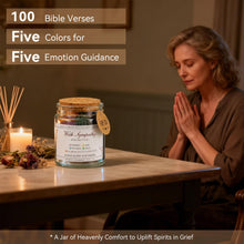 Load image into Gallery viewer, Elivida Sympathy Gift Bible Verses Jar for Daily Rememberance – Christian Grief Gift for Women, Memorial Decorative Jar with 100 Bible Verses for Loss of Loved Ones, Religious Bereavement Present