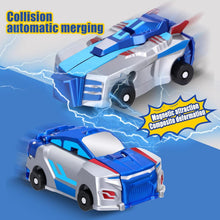 Load image into Gallery viewer, Hjhyqex 2-in-1 Transforming Dinosaur Car Toy - Magnetic Collision Robot Vehicles for Kids | Thrilling Transformations for Boys & Girls (Blue)