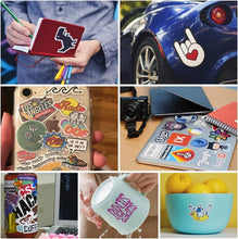 Load image into Gallery viewer, Premium Printable Vinyl Sticker Paper - for Inkjet and Laser Printer - 55 Pack Glossy White Waterproof Inkjet Printable Vinyl - Dries Quickly and Holds Ink Beautifully JANDJPACKAGING